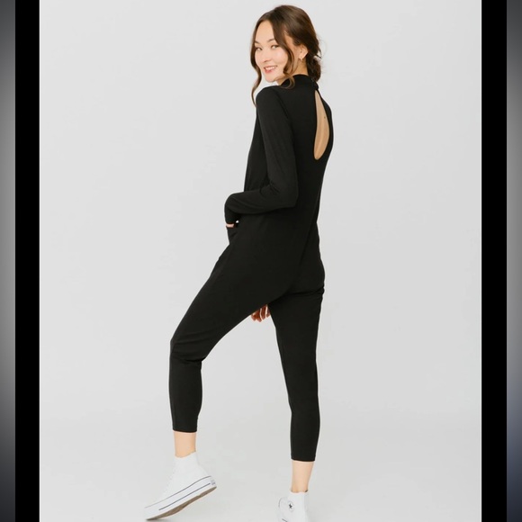 Smash & Tess full length jumpsuit long sleeve black Large - Picture 2 of 13